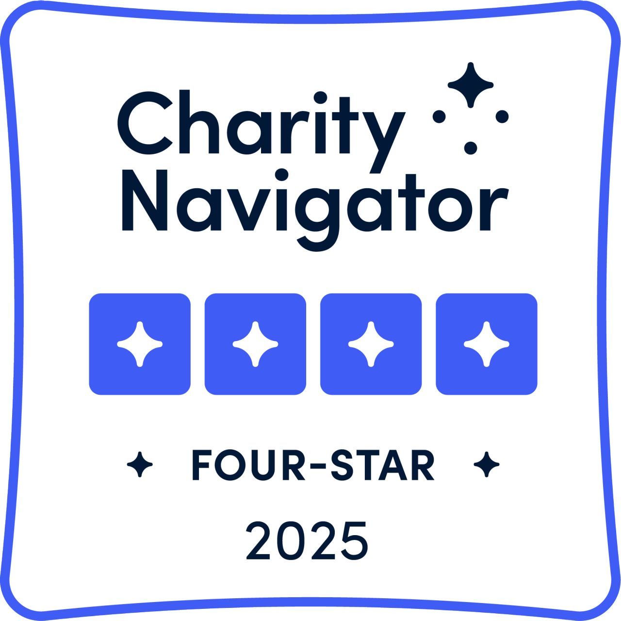 Charity Navigator 4-Star Rating Badge 2025