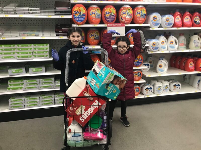 Elana and Sabrina couldn't visit their friend at Ronald McDonald House (RMH) because of COVID. Instead, they shopped and delivered essentials to RMH.